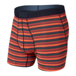 Saxx Saxx Underwear, Quest Boxer Brief Fly, Mens, SRS-Red Solar Stripe