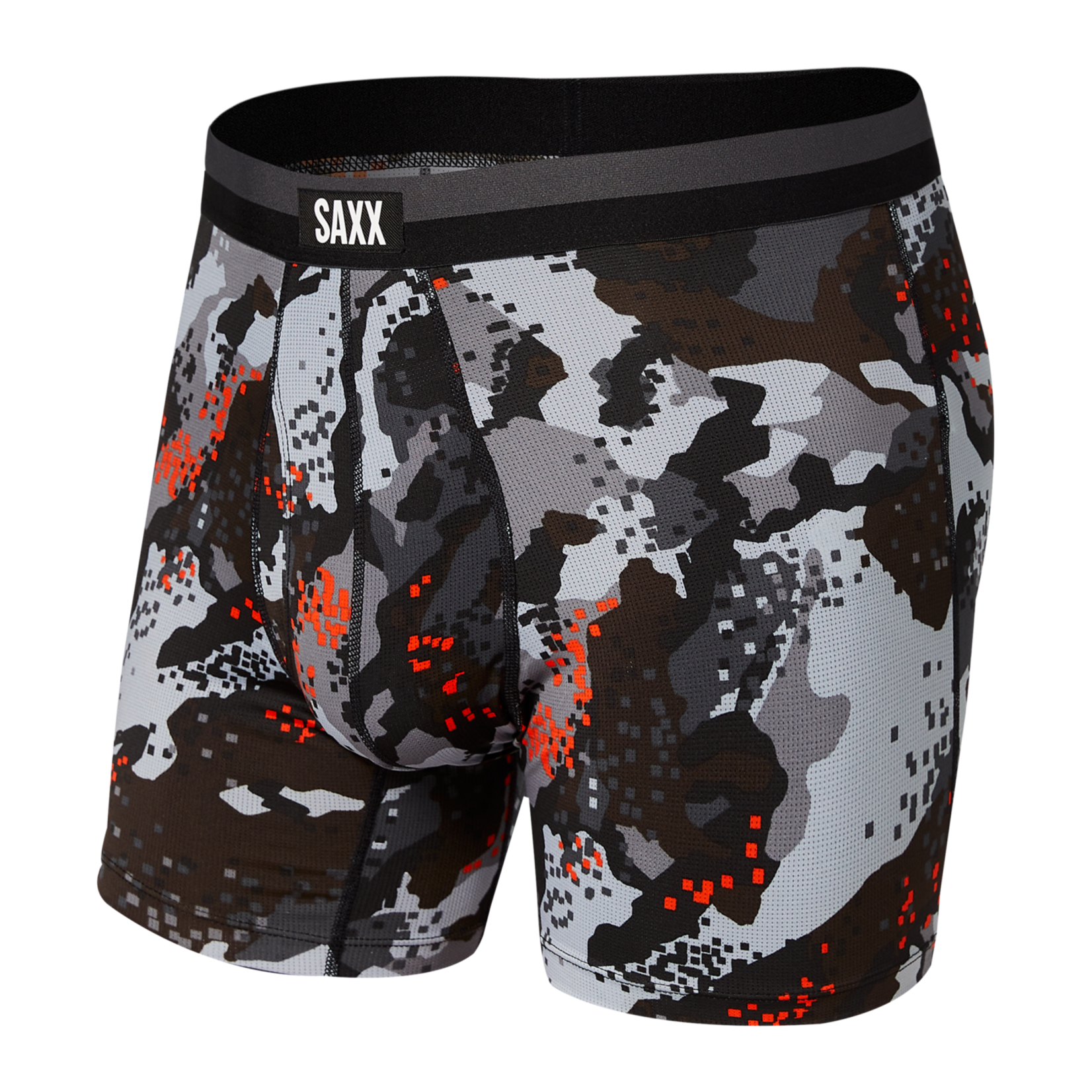 Saxx Saxx Underwear, Sport Mesh BB Fly, Mens, DQC-Graphite Digi Quake Camo