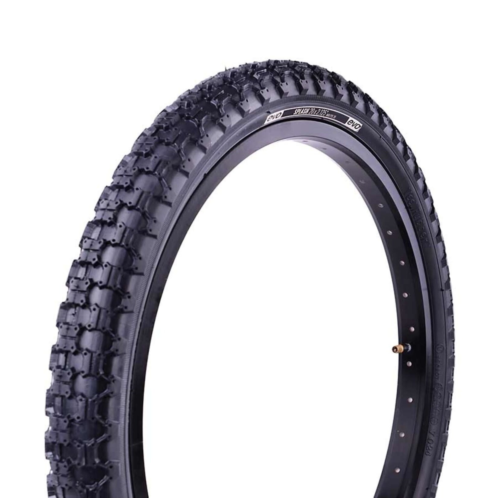 Evo Evo Bike Tire, Splash, 14” X 1.75”, Wire, Clincher, Blk