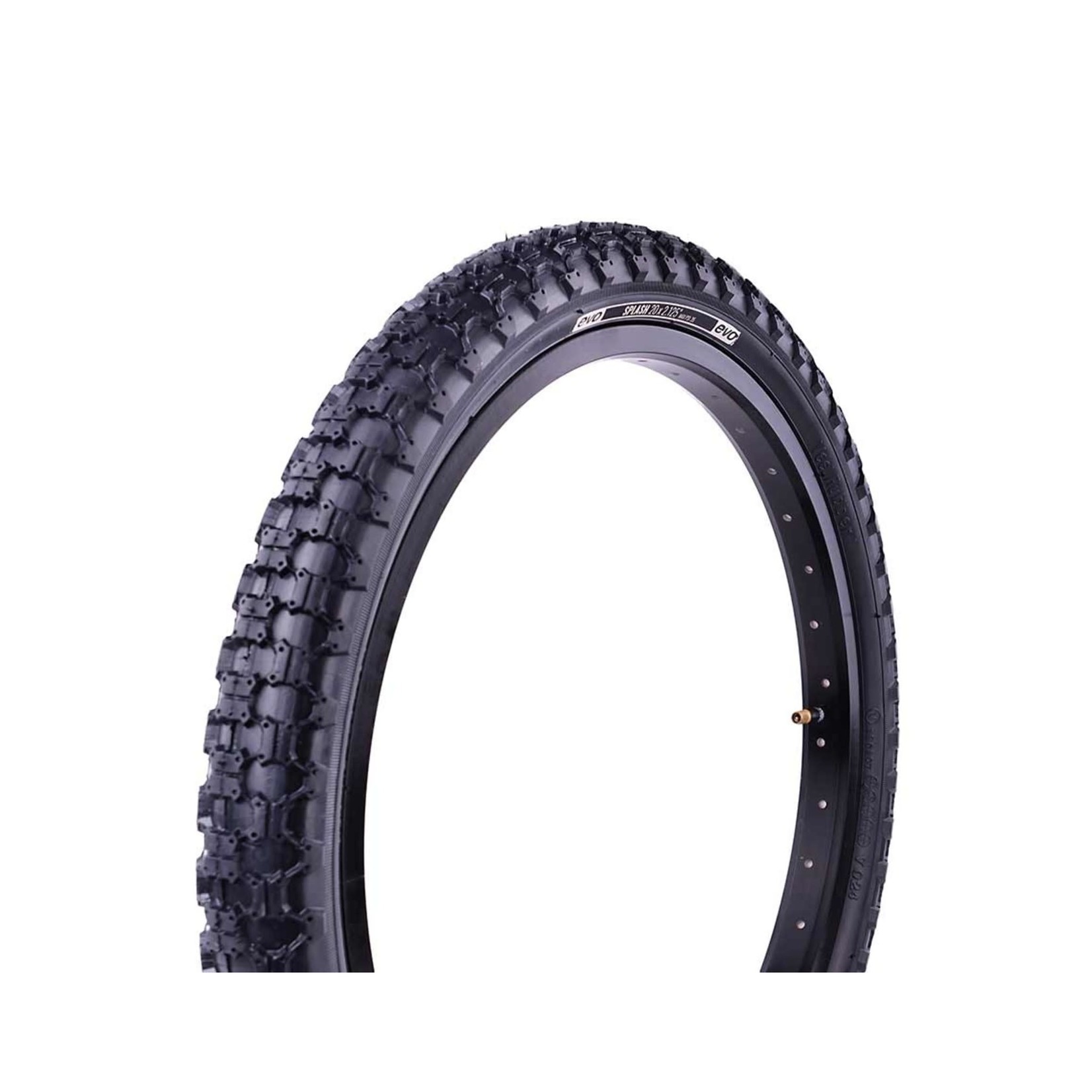 Evo Evo Bike Tire, Splash, 14” X 1.75”, Wire, Clincher, Blk