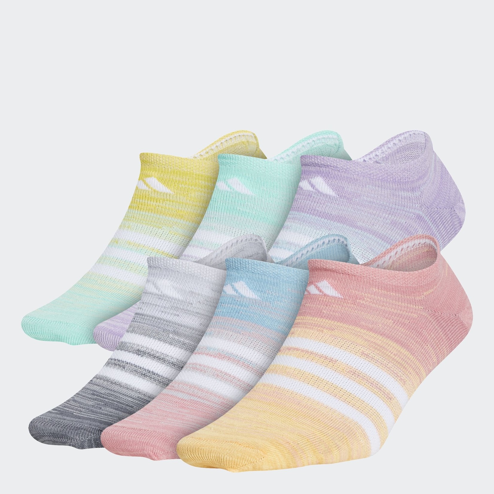 Adidas Adidas Socks, SL Multi Space Dye No Show, 6-Pack, Girls