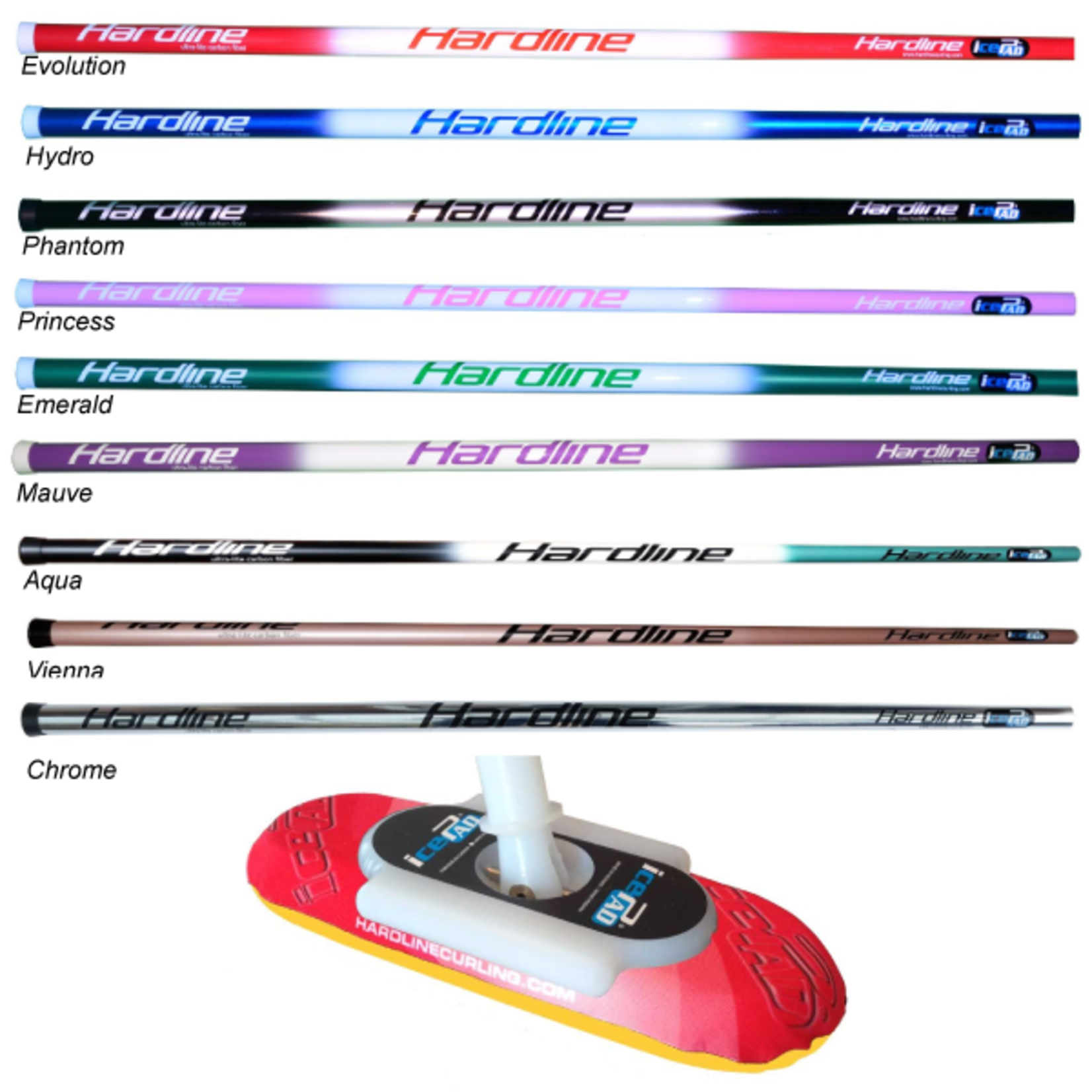 Hardline Hardline Curling Broom, Standard w/ Pro Cover