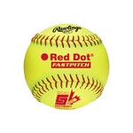 Rawlings Rawlings Baseball, Red Dot Fastpitch, .47 Cor, 375 Lbs Compression, 12", Yel, 12-Pack