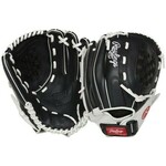 Rawlings Rawlings Baseball Glove, Shut Out RSO125BW, Reg, 12.5”, Fastpitch, Blk/Wht