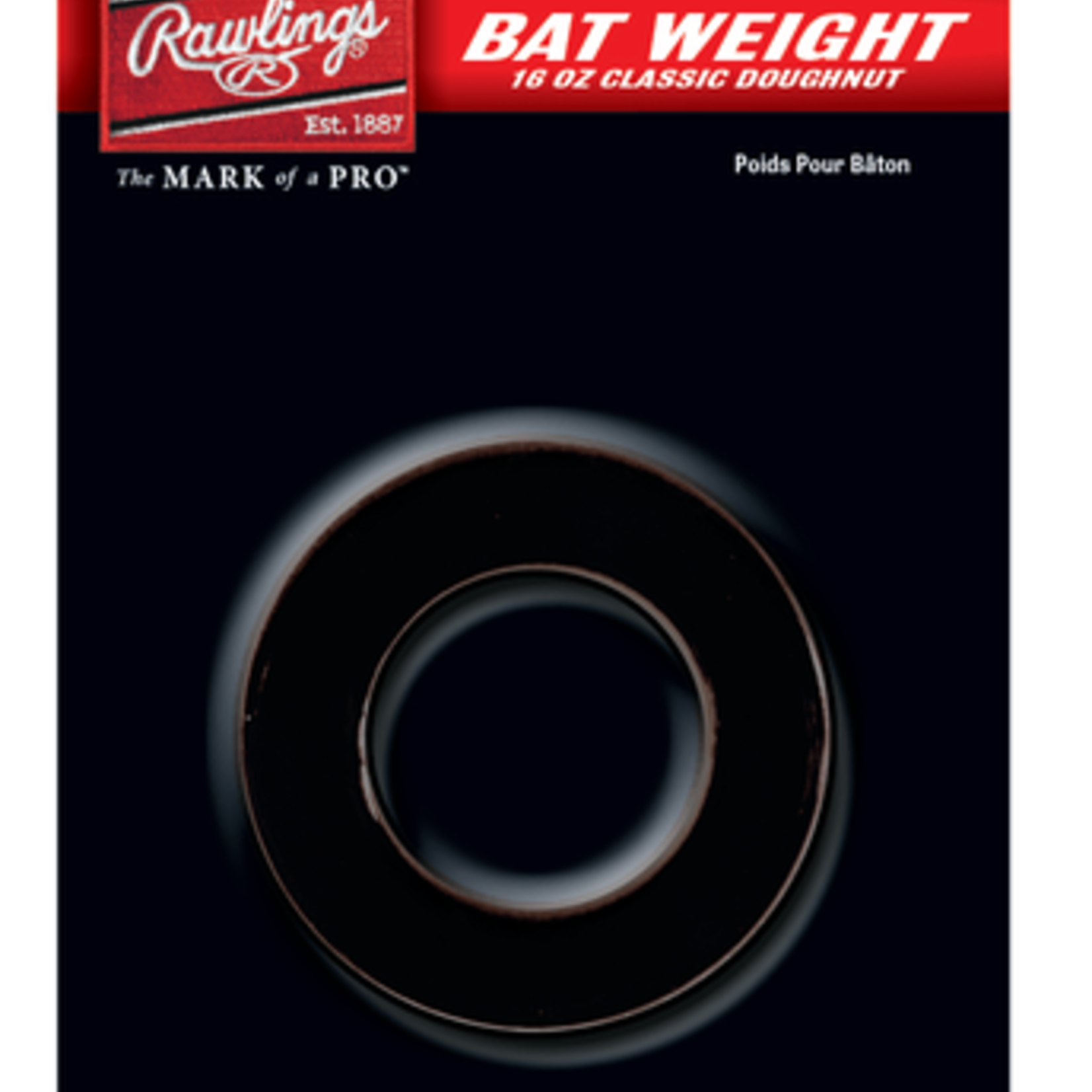 Rawlings Rawlings Bat Weight, Classic Doughnut-Style, 16 Oz, Blk