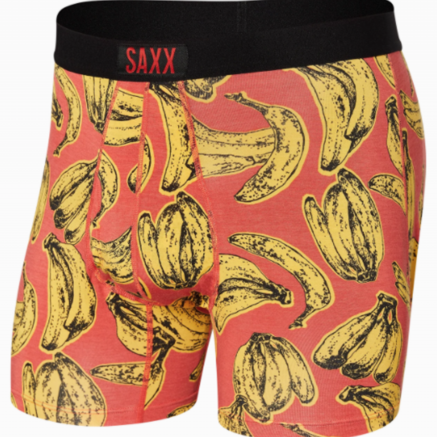 Saxx Saxx Underwear, Ultra Boxer Fly, Mens, MBR-Banana Bunch/Mystic Red