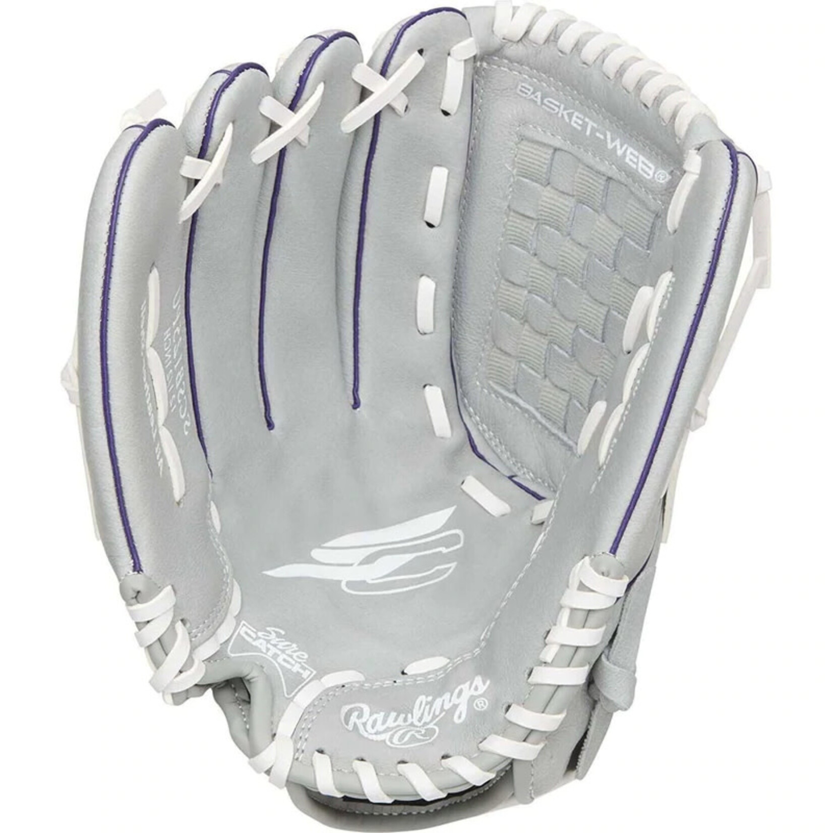 Rawlings Rawlings Baseball Glove, Sure Catch Softball, SCSB12PU, 12”, Full Right, Youth