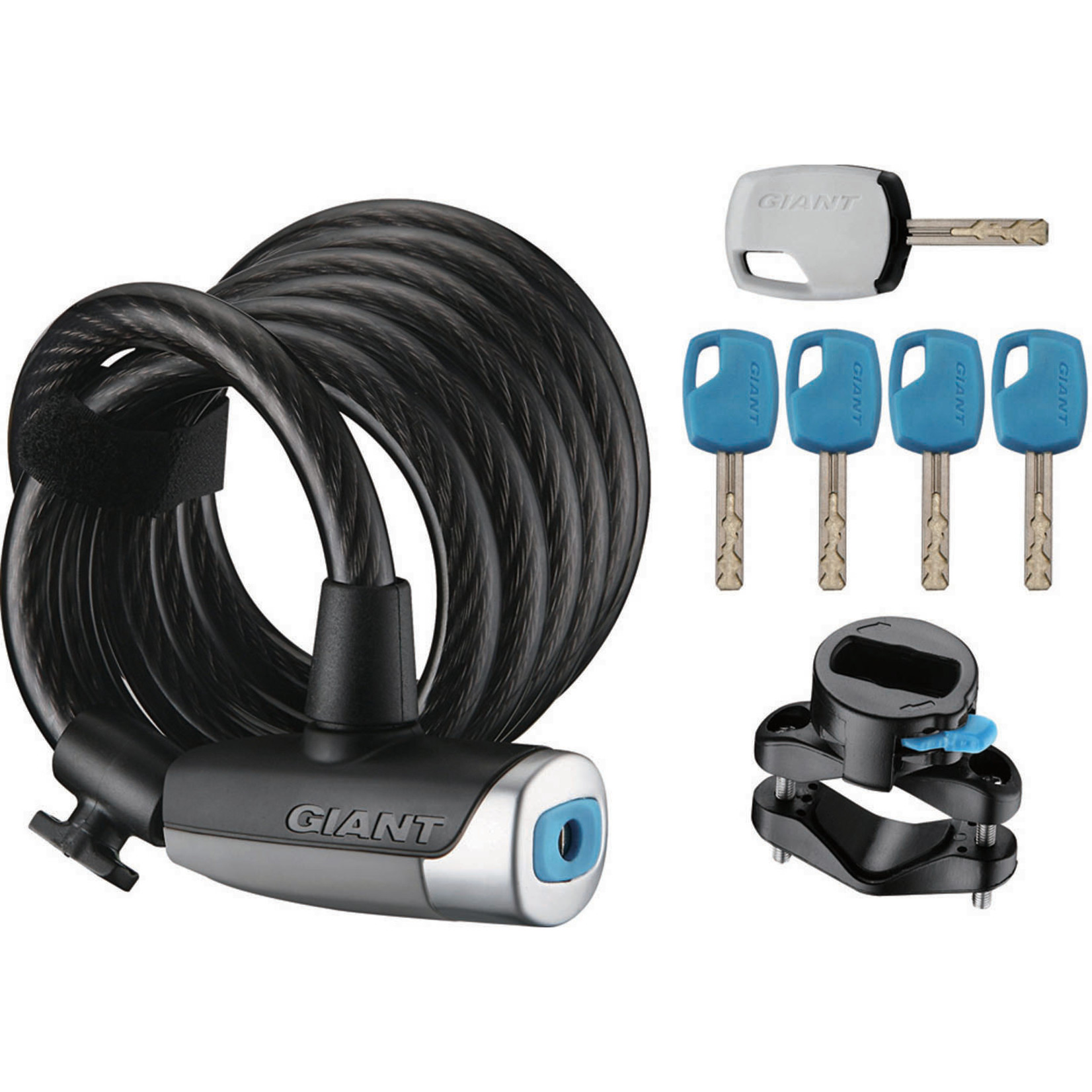 Giant Giant Bike Lock, Surelock Flex Key Coil 15