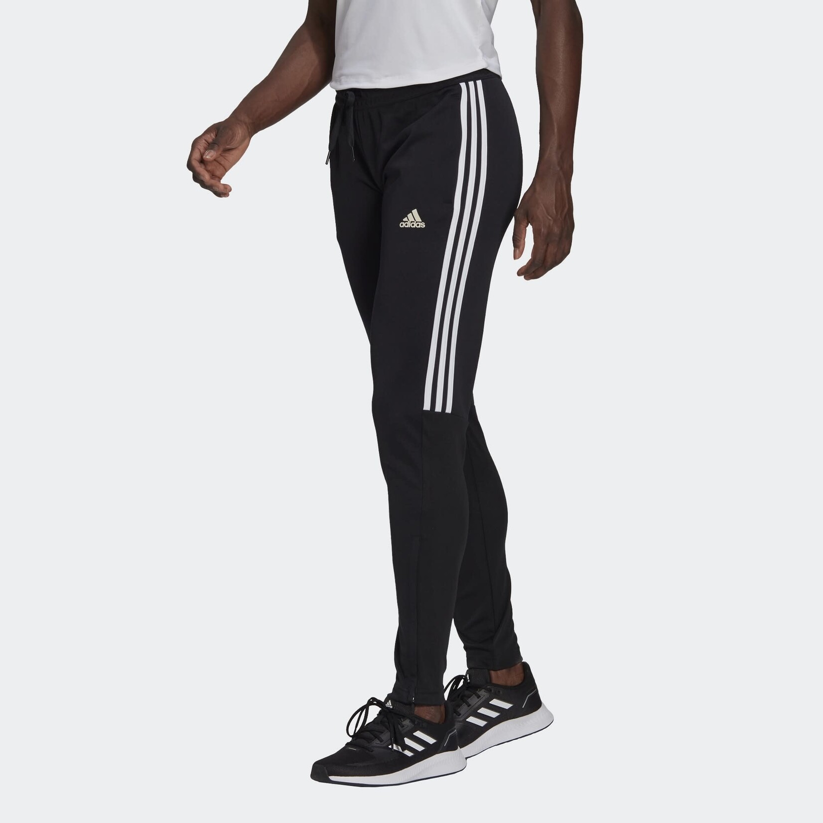 Adidas Adidas Pants, Aeroready Sereno Slim Tapered-Cut 3-Stripes, Ladies