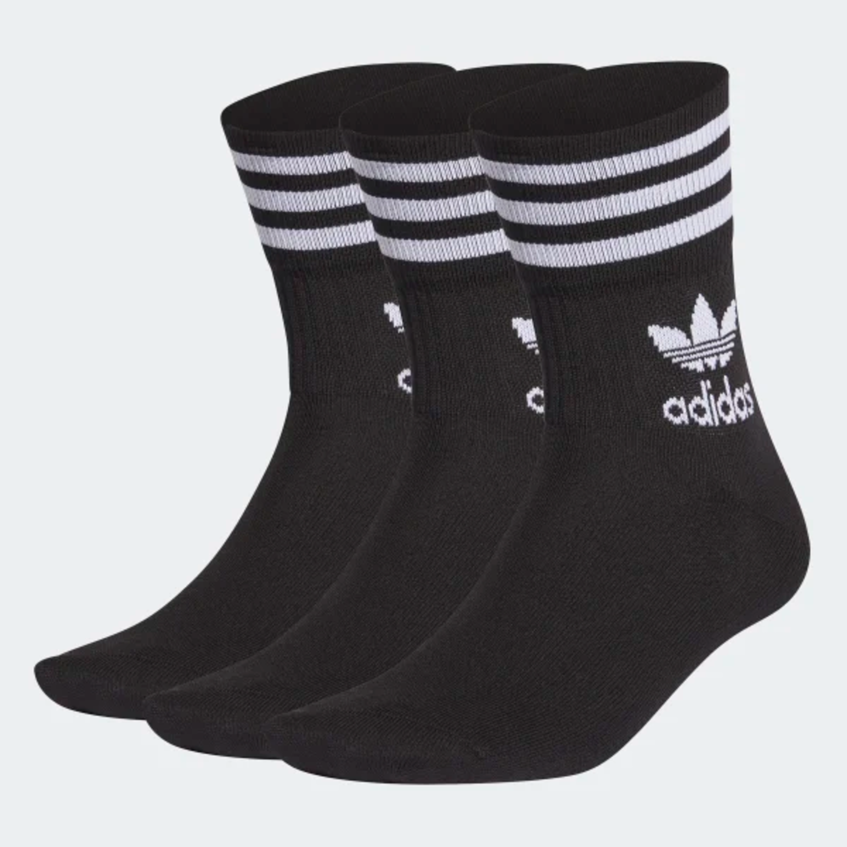 Adidas Adidas Socks, Mid Cut Crew, 3-Pack, Mens