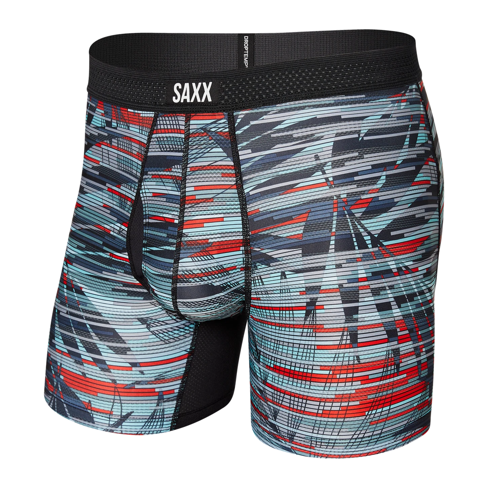 Saxx Saxx Underwear, Hot Shot BB Fly, Mens, CPB-Crystal Palms/Fog Blue