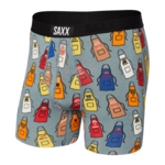 Saxx Saxx Underwear, Ultra Boxer Fly, Mens, GWG-Grillicious/Washed Green