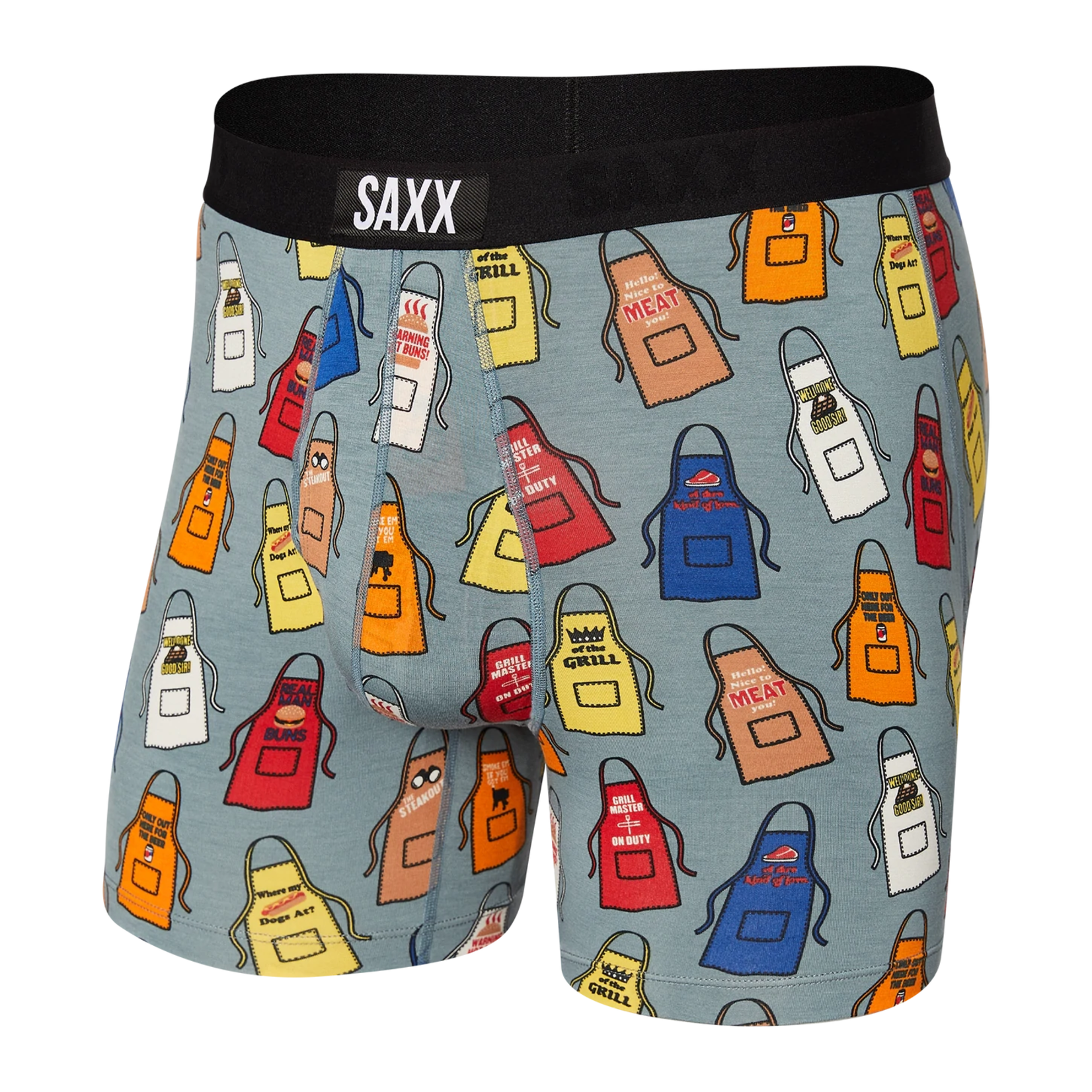 Saxx Saxx Underwear, Ultra Boxer Fly, Mens, GWG-Grillicious/Washed Green