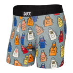 Saxx Saxx Underwear, Vibe Boxer Modern Fit, Mens, GWG-Grillicious/Washed Green