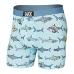 Saxx Saxx Underwear, Ultra Boxer Fly, Mens, PSG-Pool Sharks/Sea Glass