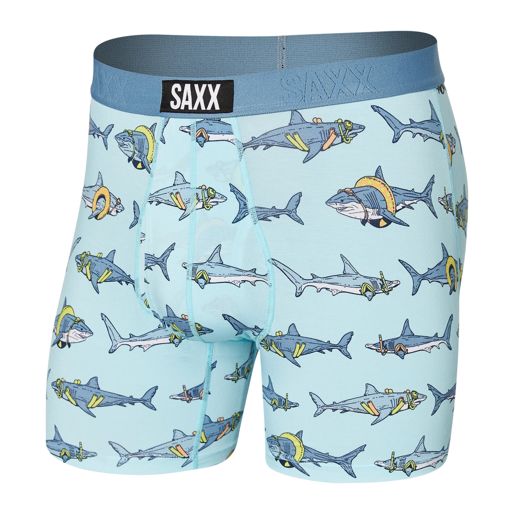 Saxx Saxx Underwear, Ultra Boxer Fly, Mens, PSG-Pool Sharks/Sea Glass