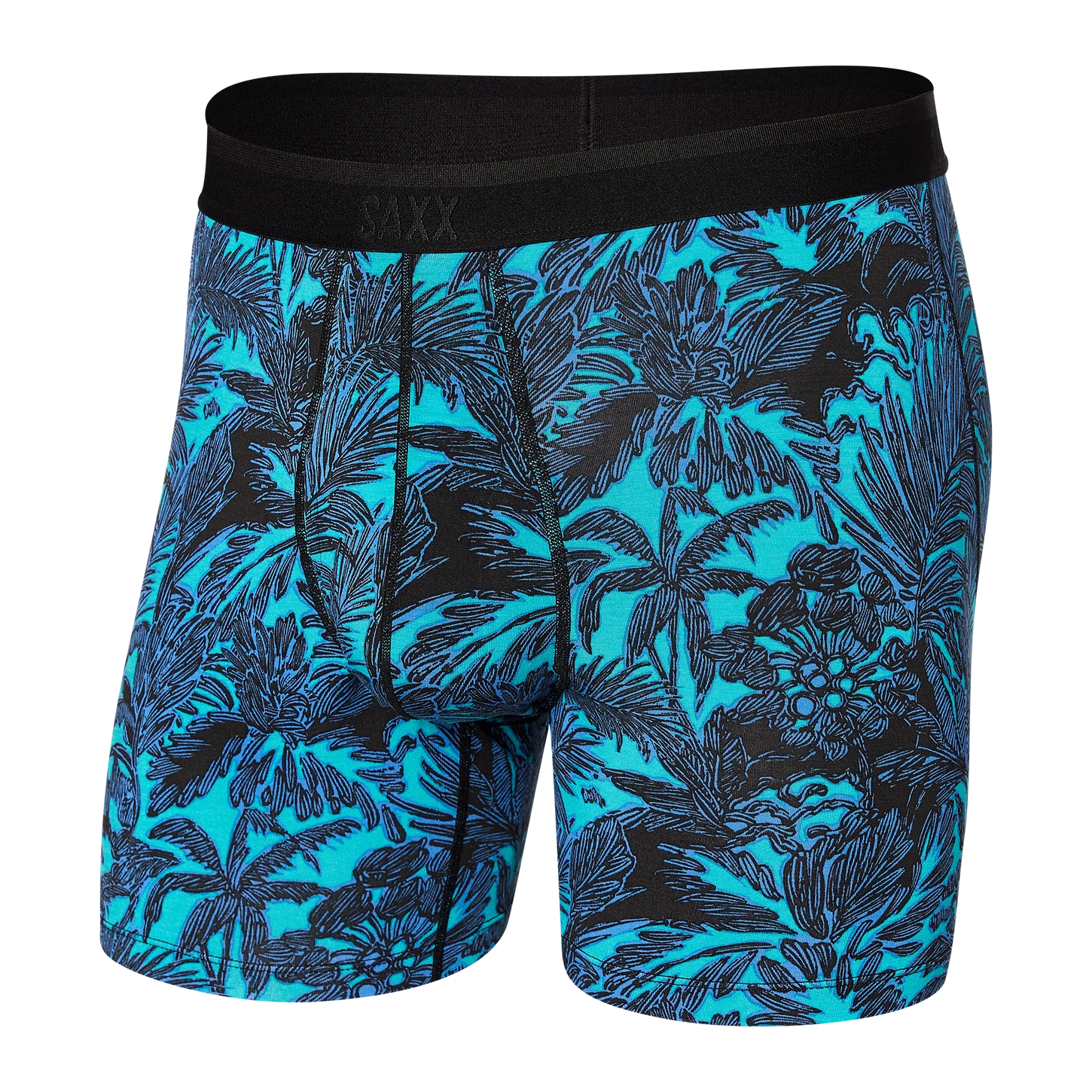 Saxx Saxx Underwear, Platinum Boxer Brief Fly, Mens, LTB-Lush Tropics/Racer  Blu