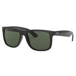 Ray-Ban Ray-Ban Sunglasses, Justin, Blk, Dark Grn, 55
