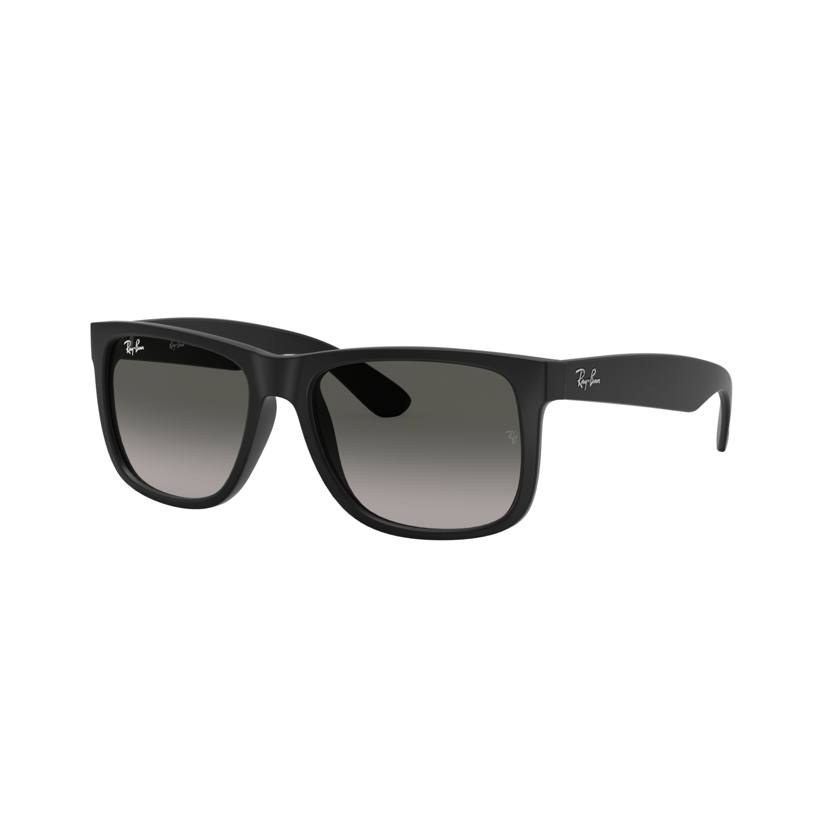 Ray-Ban Ray-Ban Sunglasses, Justin, Rubber Blk, Light Gry Gradient Dark Gry, 55