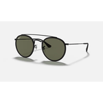 Ray-Ban Ray-Ban Sunglasses, Round Double Bridge, Blk, G-15 Grn Polarized, 51