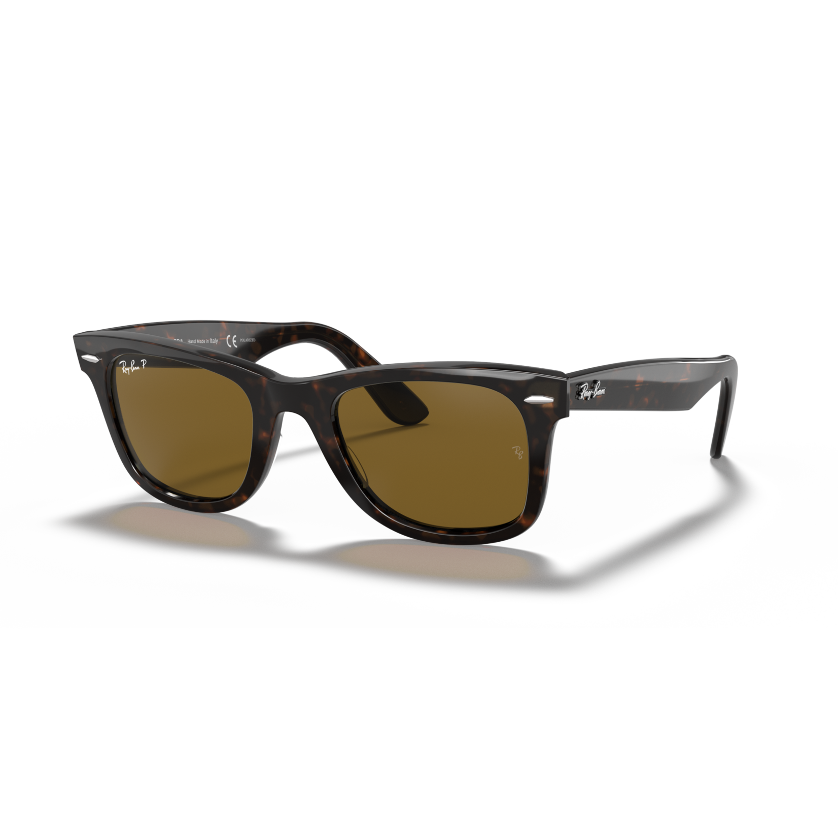 Ray-Ban Ray-Ban Sunglasses, Wayfarer, Tortoise, Brn Polarized, 50