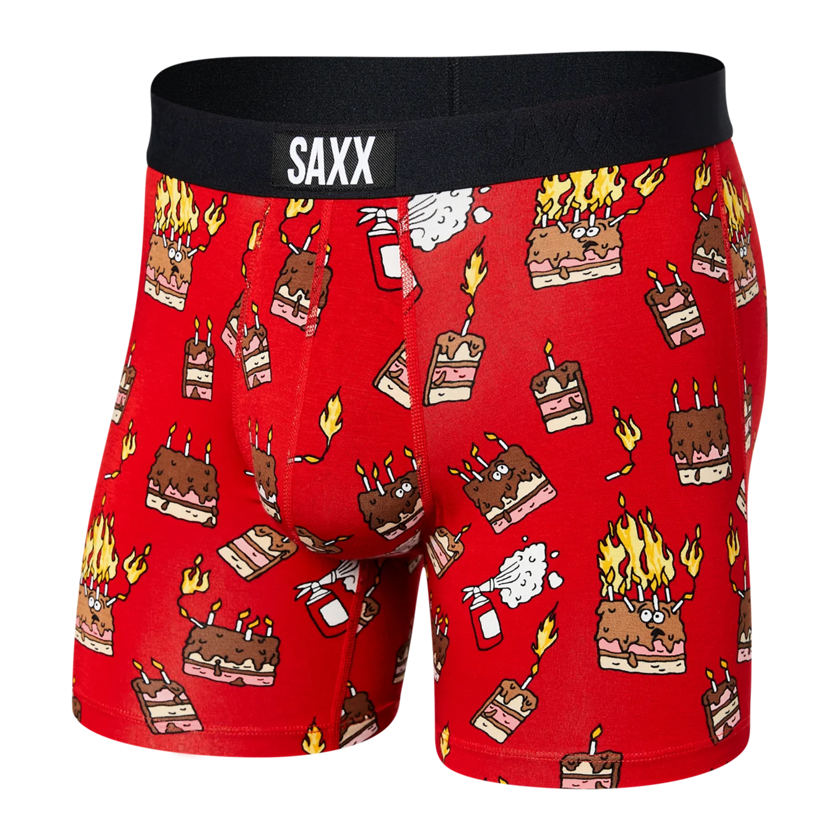 Saxx Saxx Underwear, Vibe Boxer Modern Fit, Mens, FUR-Fired Up/Red