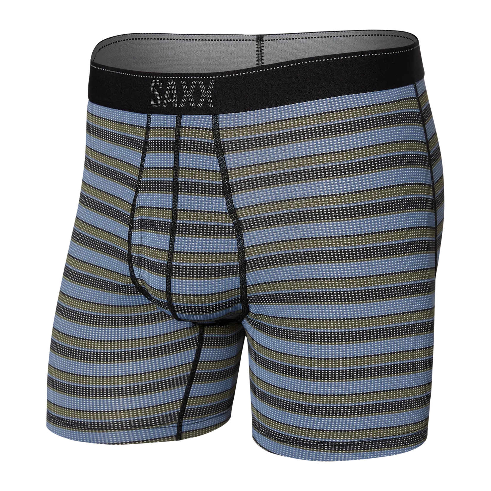 Saxx Saxx Underwear, Quest Boxer Brief Fly, Mens, SST-Solar Stripe-Twilight