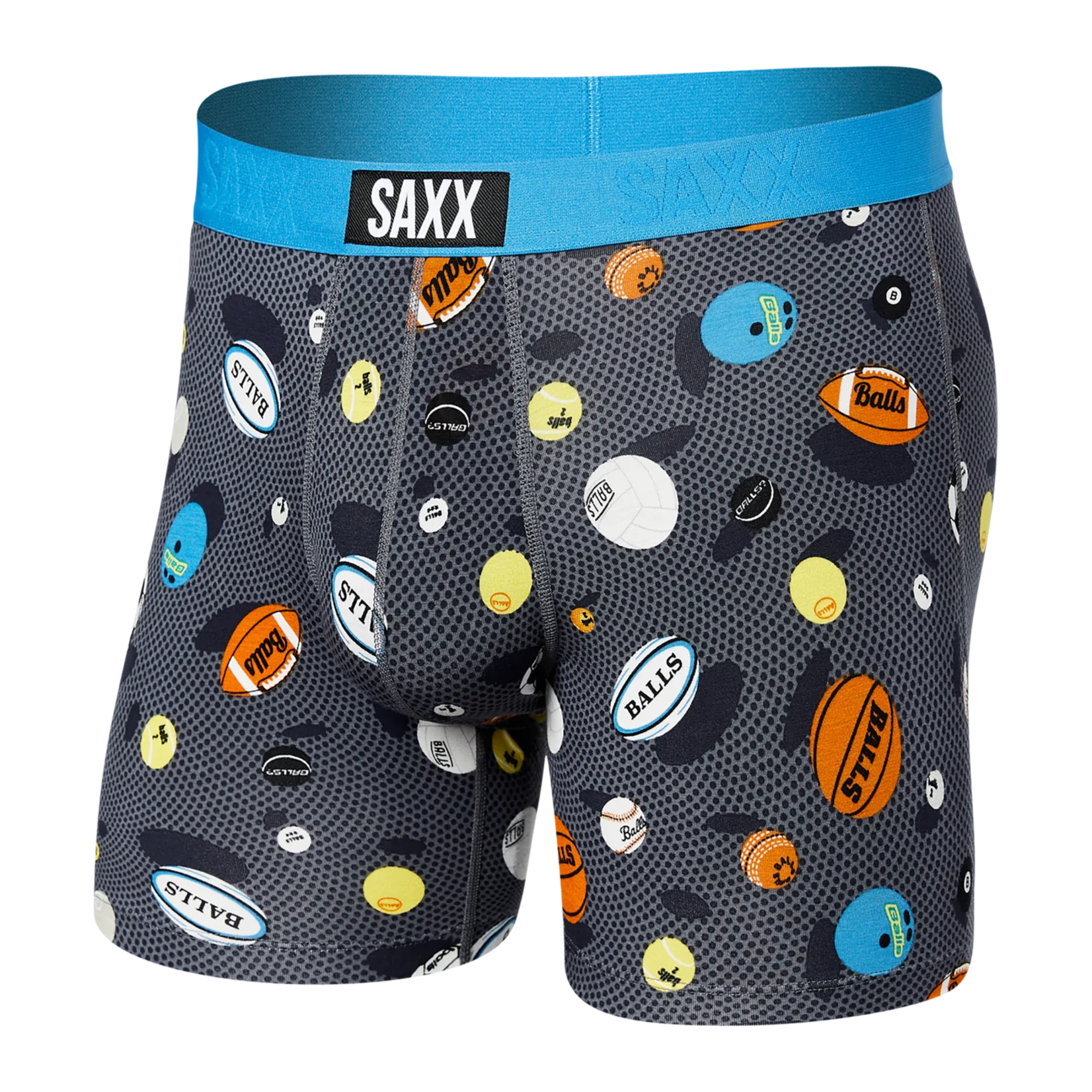 Saxx Saxx Underwear, Vibe Boxer Modern Fit, Mens, WBA-Balls To The Walls-Blk