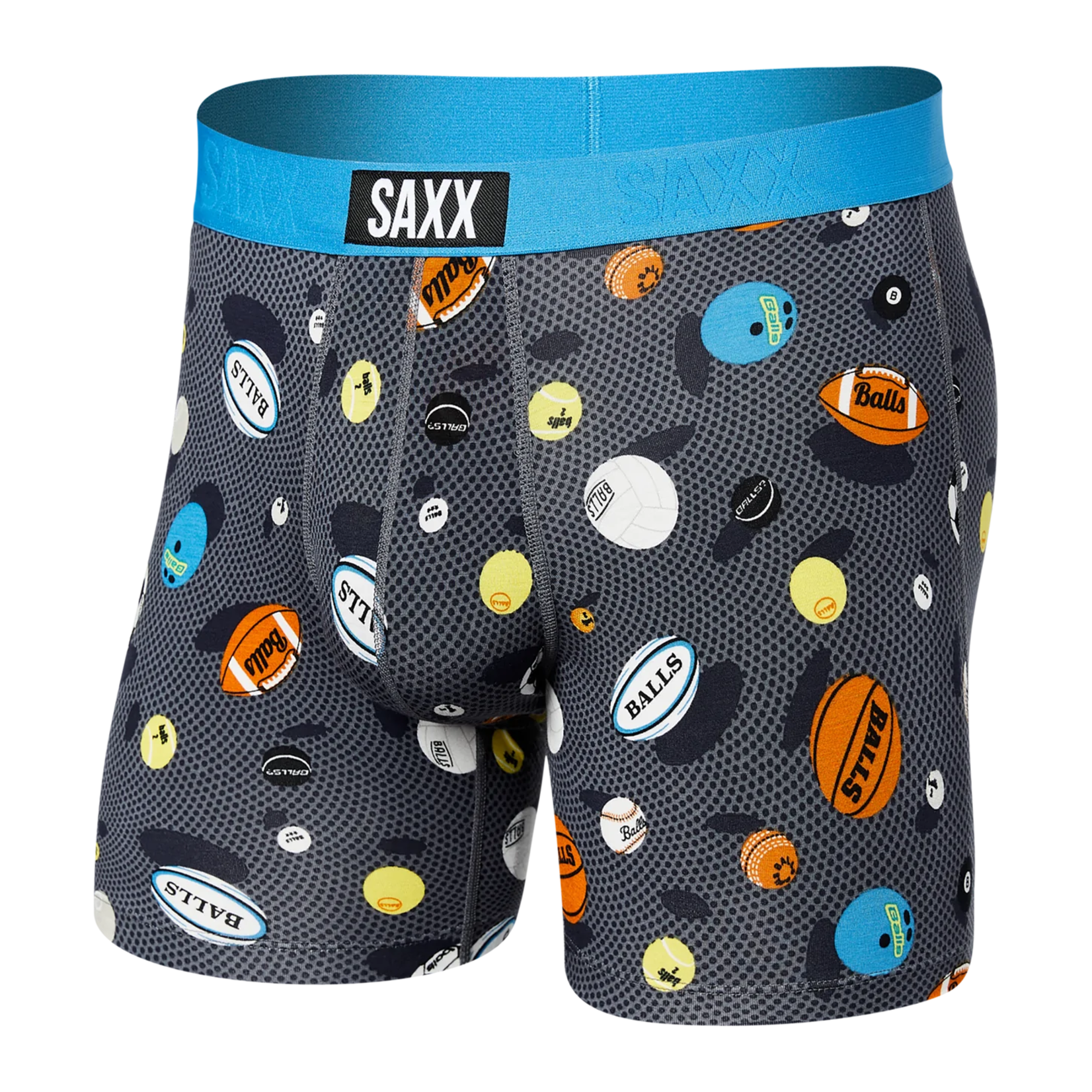 Saxx Saxx Underwear, Vibe Boxer Modern Fit, Mens, WBA-Balls To The Walls-Blk