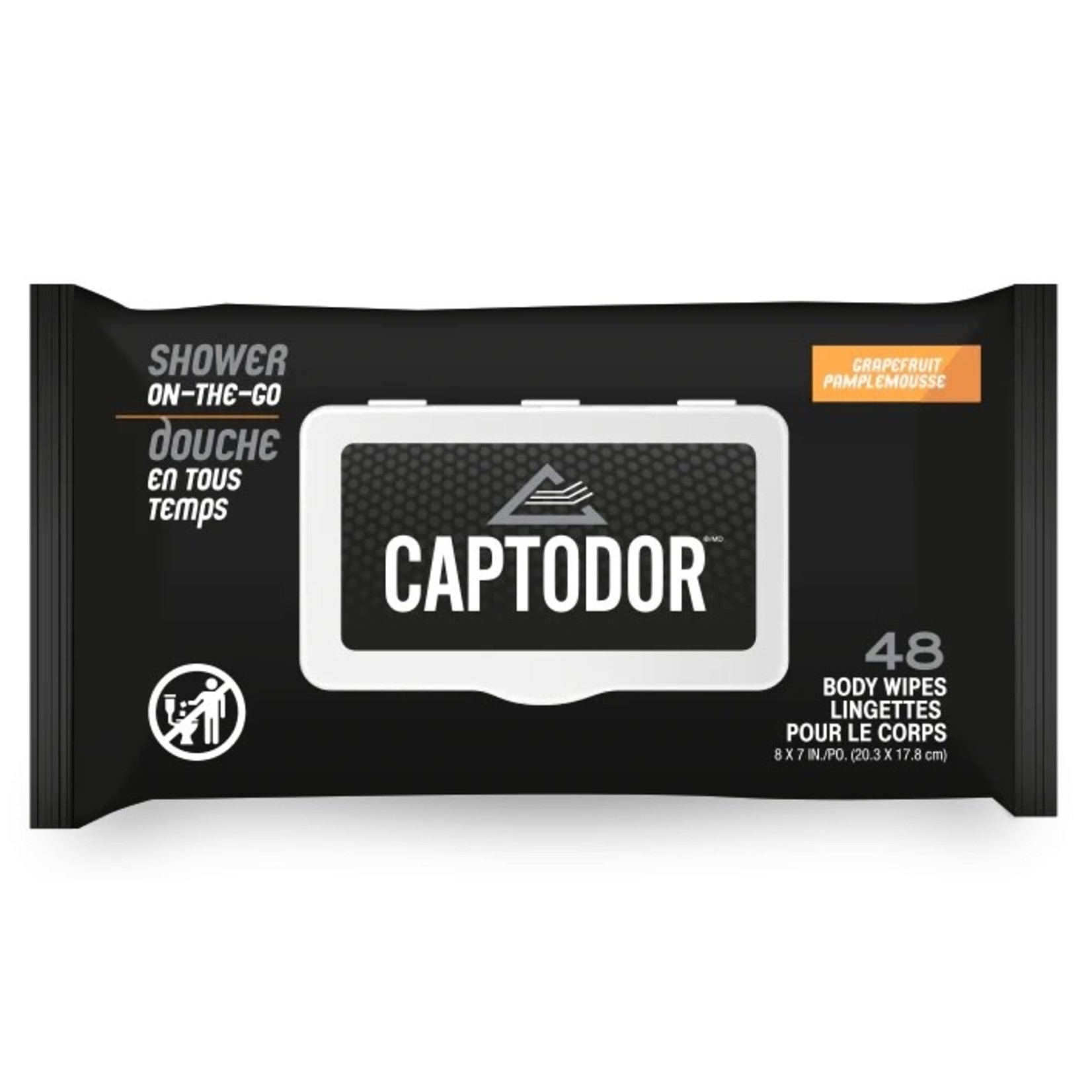 Captodor Body Wipes, 48-Pack