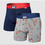 Saxx Saxx Underwear, Ultra Boxer, 2-Pack, Mens, WGB-Winter Gear/Midnight Blu