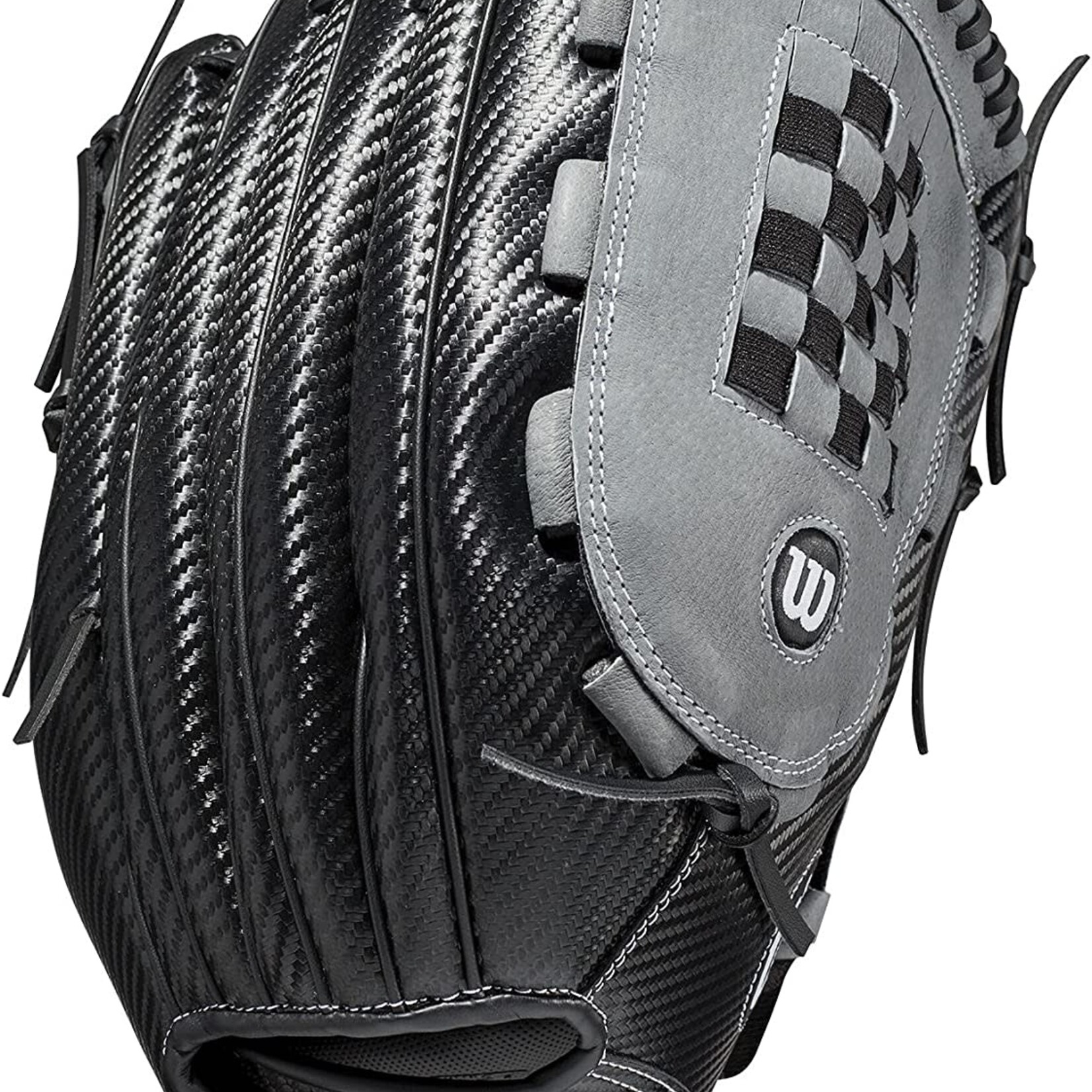 Wilson Wilson Baseball Glove, A360, Reg, 14", Slowpitch, Gry/Blk
