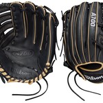 Wilson Wilson Baseball Glove, A700, Reg, 12.5", Outfield Pattern, Blk/Blonde/Wht