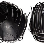 Wilson Wilson Baseball Glove, A700 Fastpitch, Reg, 12.5", Outfield Pattern, Blk/Wht