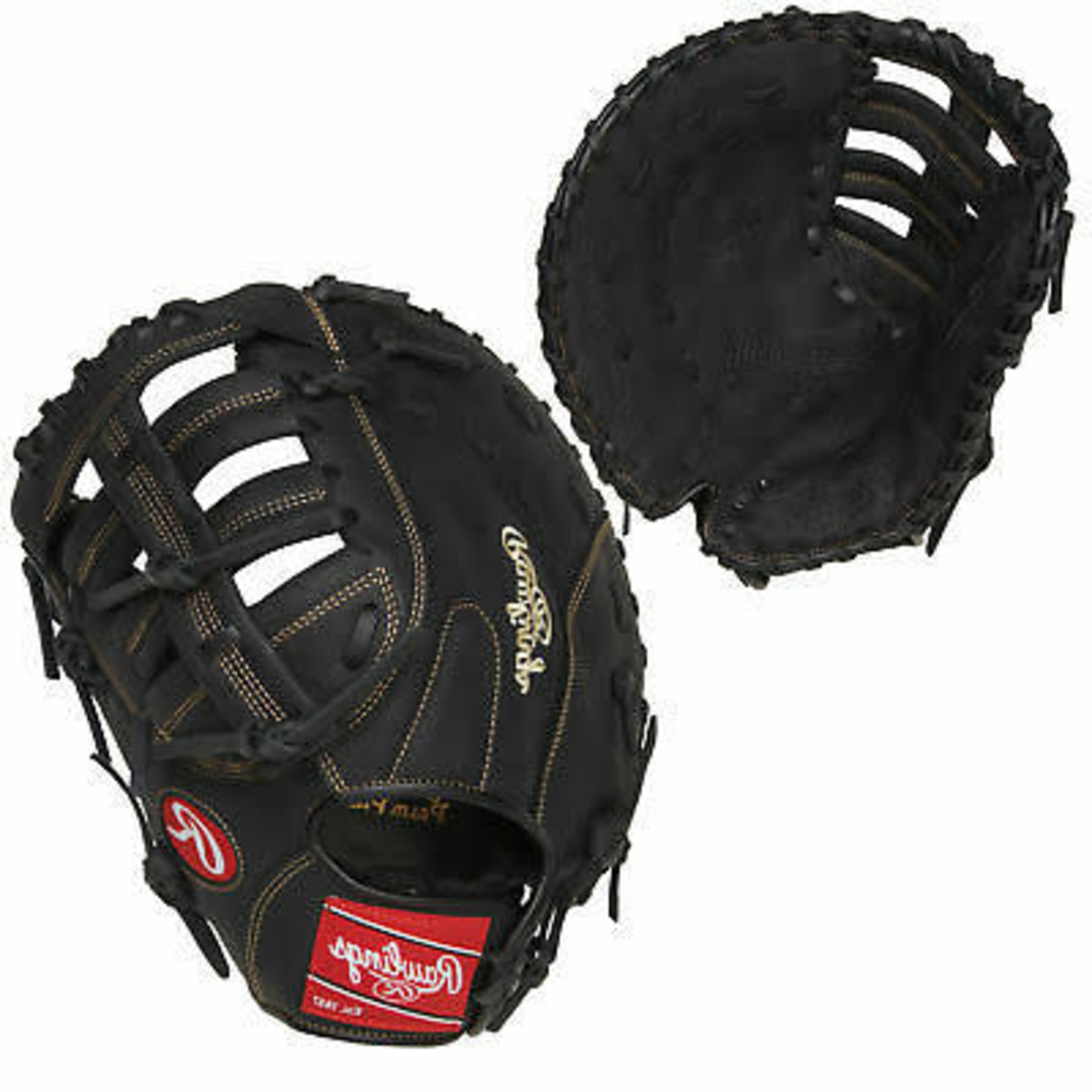 Rawlings Rawlings Baseball Glove, Renegade RFBMB, 12.5”, Blk, Full Right, First Base Mitt