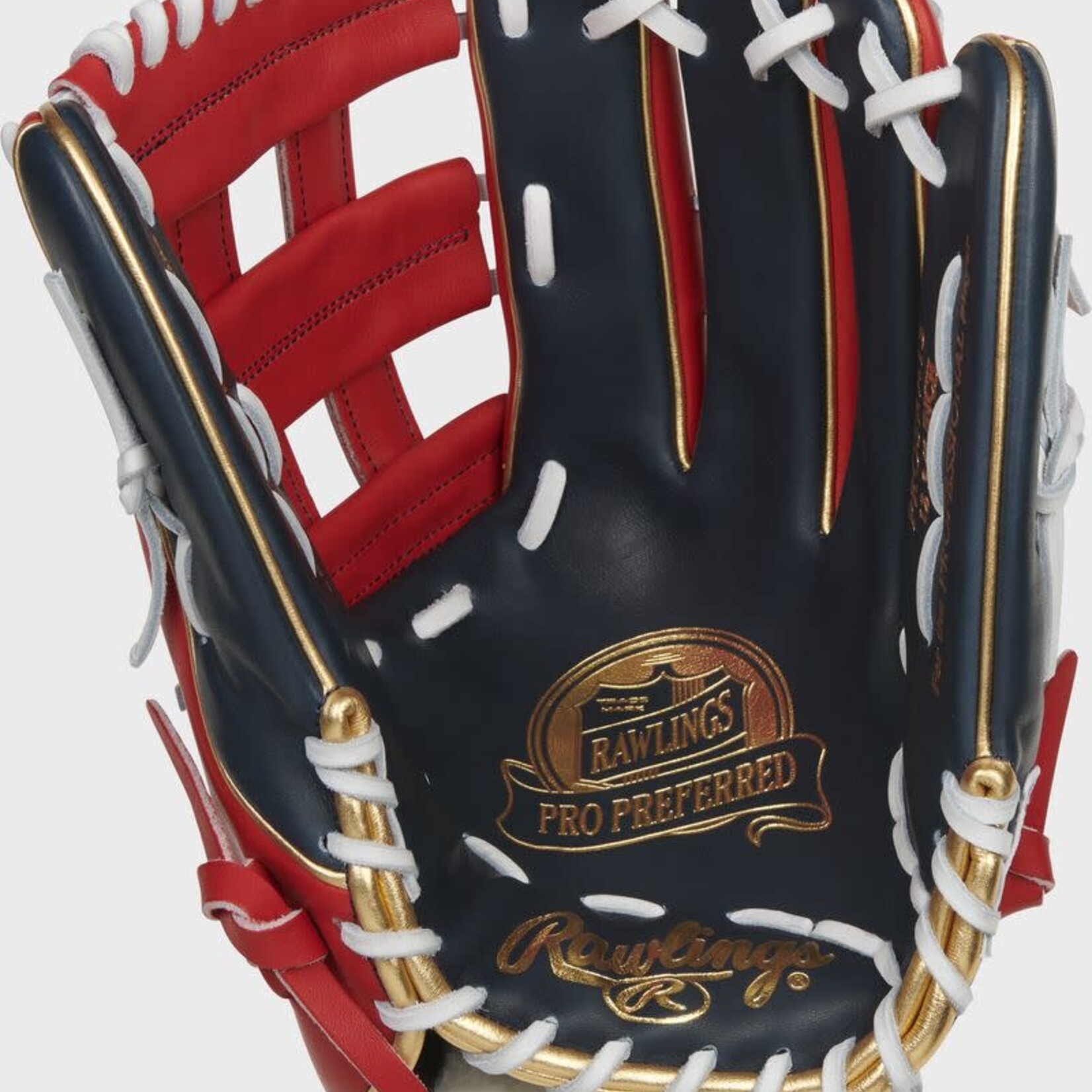 Rawlings Rawlings Baseball Glove, Ronald Acūna Jr. Pro Preferred PROSRA13 , 12.75”, Scarlet/Nvy, Reg
