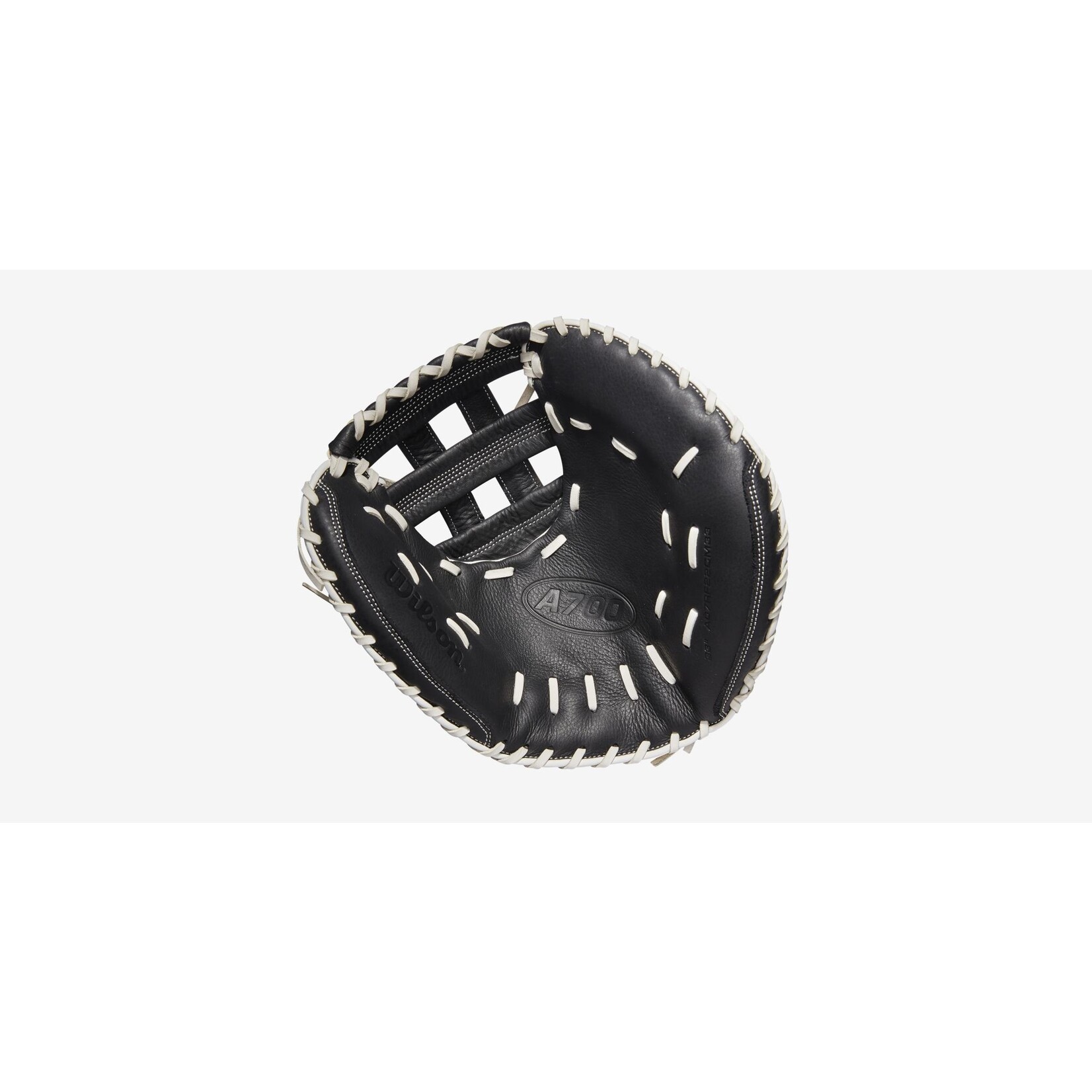 Wilson Wilson Fastpitch Glove, A700, Reg, 33", Catchers Mitt, Blk/Wht