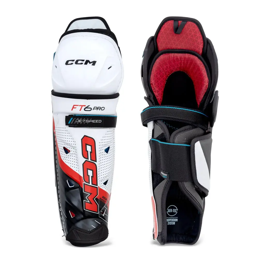 CCM CCM Hockey Shin Pads, Jetspeed FT6 Pro, Senior TimeOut Sports