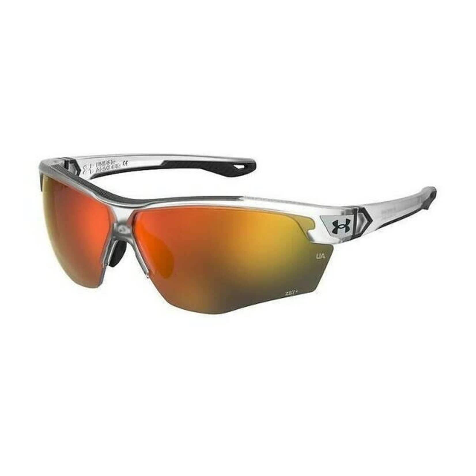 Under Armour Under Armour Sunglasses, Yard Dual Jr, Matte Clear, Baseball Tuned Org Mirror
