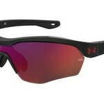Under Armour Under Armour Sunglasses, Yard Pro Jr, Shiny Blk, Infrared Mirror