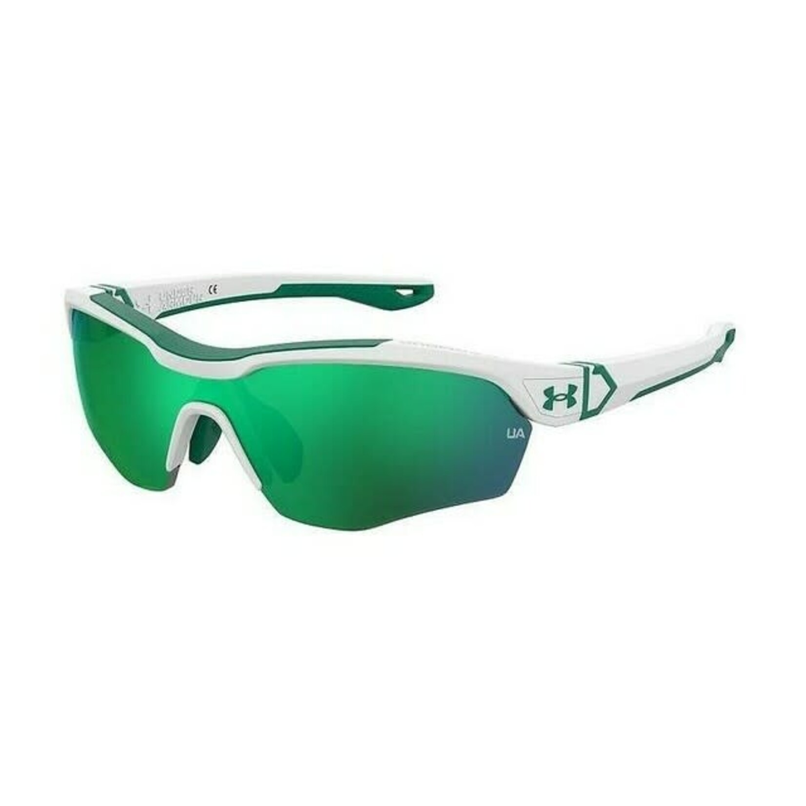 Under Armour Under Armour Sunglasses, Yard Pro Jr, Matte Wht, Emerald Mirror