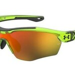 Under Armour Under Armour Sunglasses, Yard Pro Jr, Matte Transparent Lime Surge/Jet Gry, Baseball Tuned Org Mirror