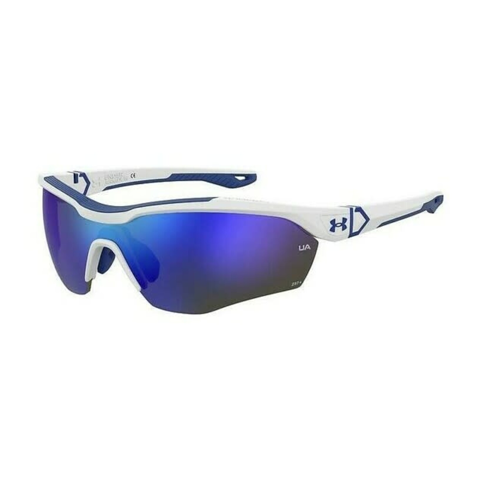 Under Armour Under Armour Sunglasses, Yard Pro, Matte Wht, Baseball Tuned Blu Mirror