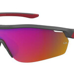Under Armour Under Armour Sunglasses, Gametime Jr, Solid Jet Gry/Red, Infrared Mirror
