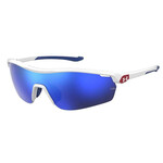 Under Armour Under Armour Sunglasses, Gametime Jr, Solid Wht/Roy, Baseball Tuned Blu Mirror