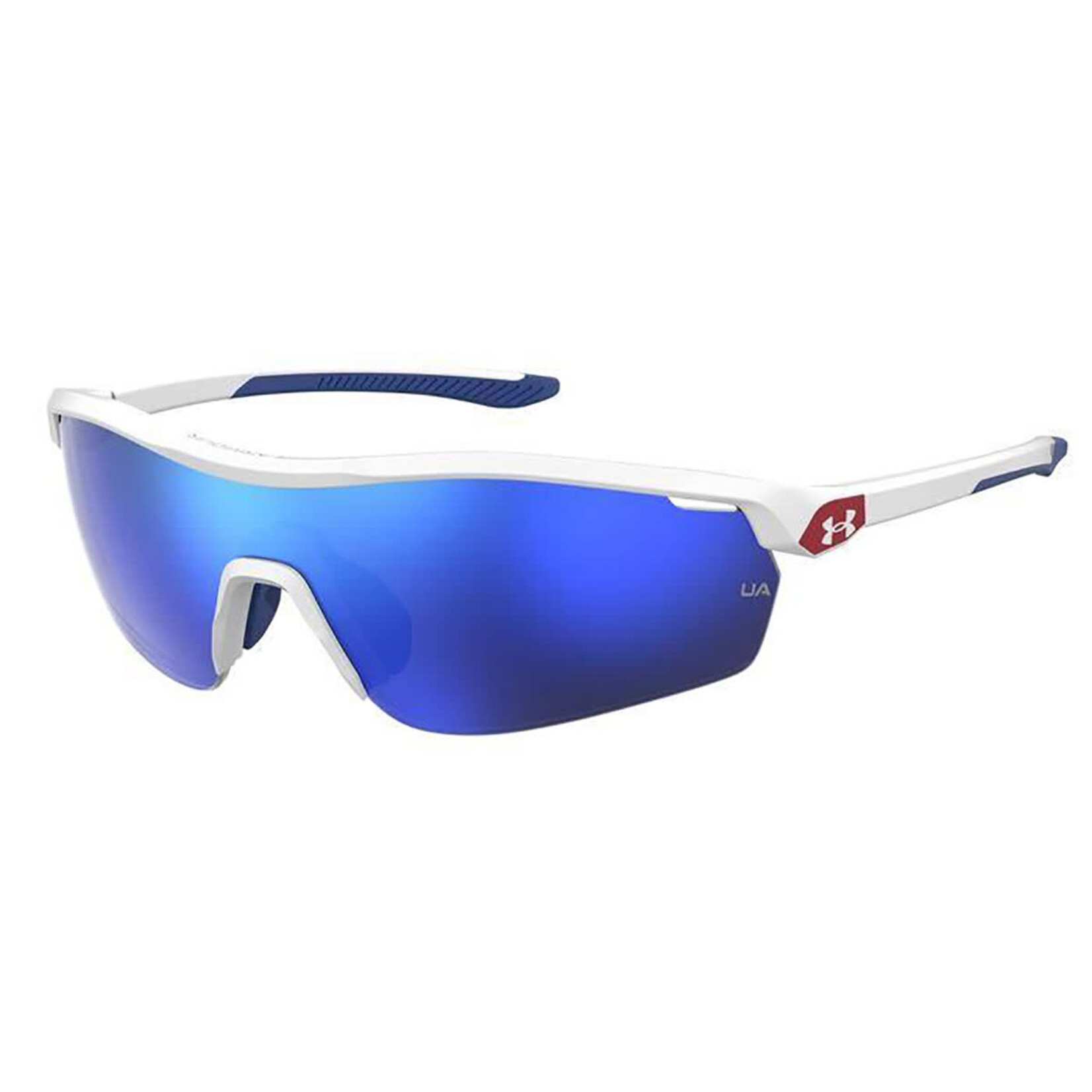 Under Armour Under Armour Sunglasses, Gametime Jr, Solid Wht/Roy, Baseball Tuned Blu Mirror