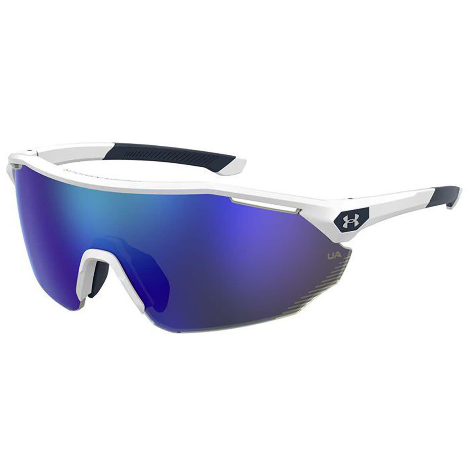 Under Armour Under Armour Sunglasses, Force 2, Matte Wht/Academy, Baseball Tuned Blu Mirror
