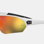 Under Armour Under Armour Sunglasses, Playmaker, Matte Wht, Baseball Tuned Org Mirror