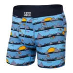 Saxx Saxx Underwear, Ultra Boxer Fly, Mens, LZR-Lazy River-Blu