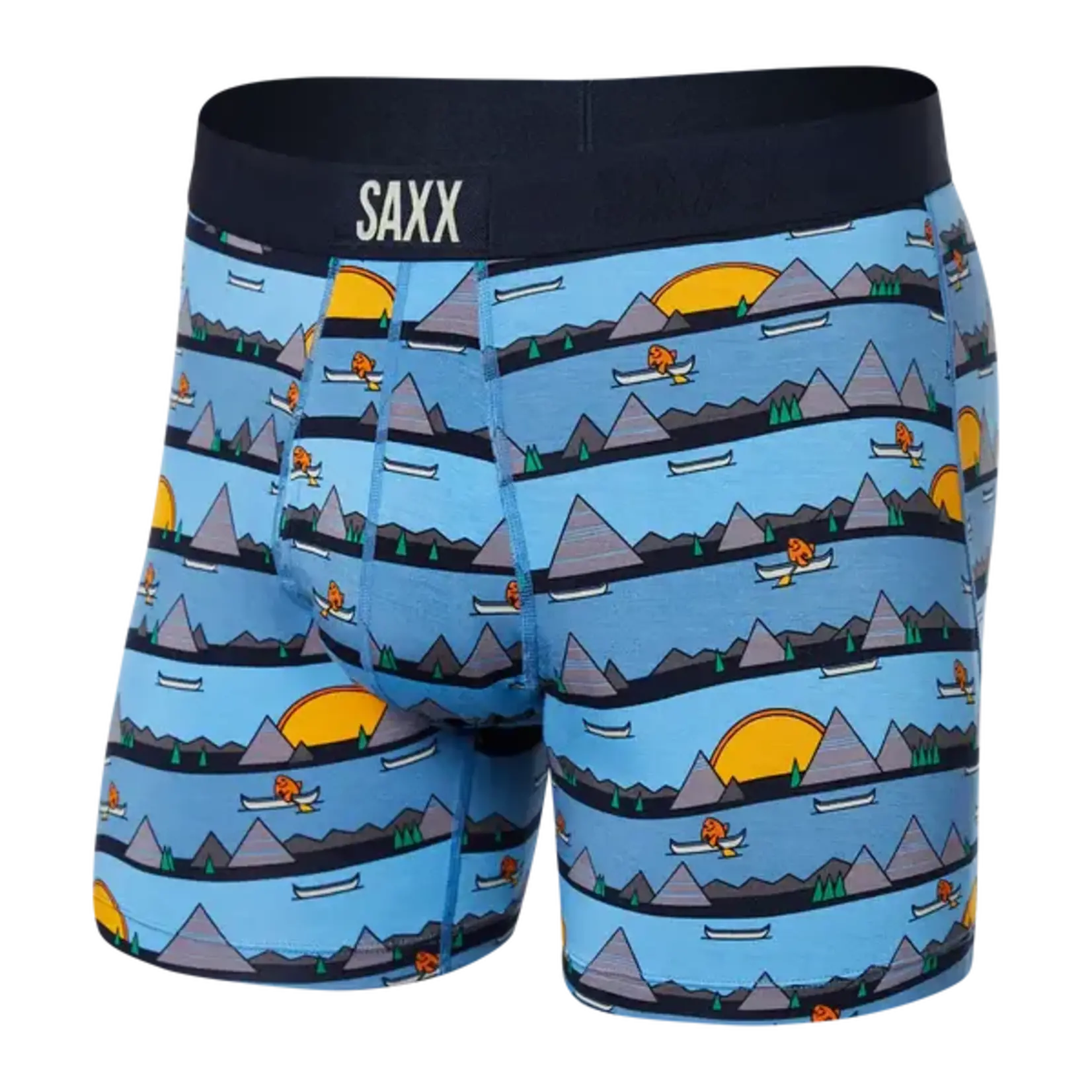 Saxx Saxx Underwear, Ultra Boxer Fly, Mens, LZR-Lazy River-Blu